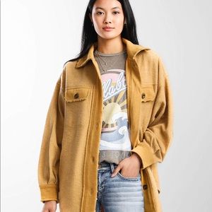 BKE Reverse Fleece Shacket